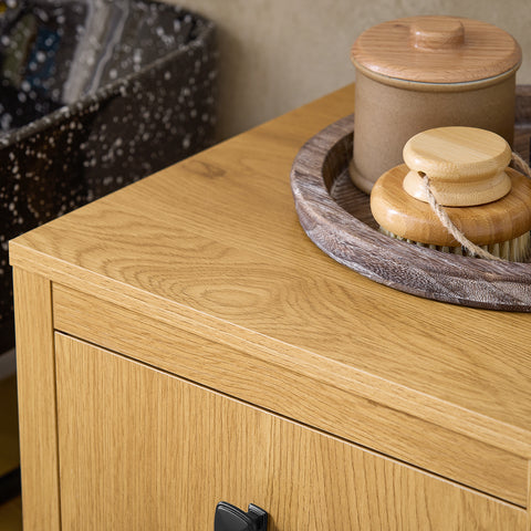 SoBuy BZR96-SN Waskast met waszak, onderkast voor badkamer, commode voor badkamer, waskist, kledinghouder met 1 wasmand