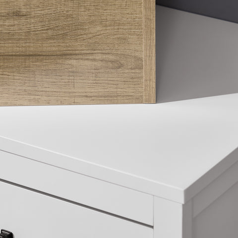 SoBuy BZR96-W Waskast met waszak, onderkast voor badkamer, commode voor badkamer, waskist, kledinghouder met 1 wasmand, wit