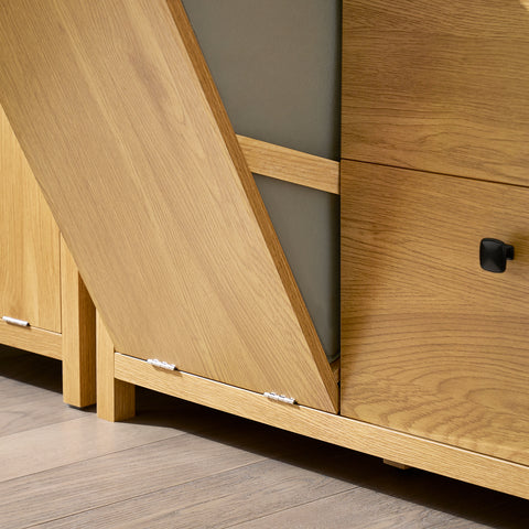 SoBuy BZR97-SN Waskast met waszak, onderkast voor badkamer, commode voor badkamer, toiletkast met 3 laden en 1 wasmand
