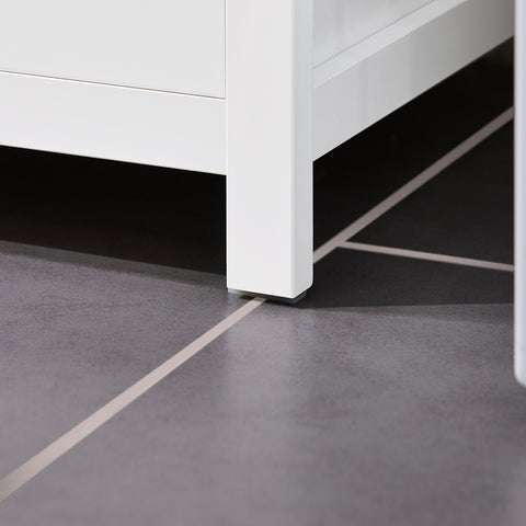SoBuy BZR97-W Waskast met waszak, onderkast voor badkamer, commode voor badkamer, toiletkast met 3 laden en 1 wasmand, wit