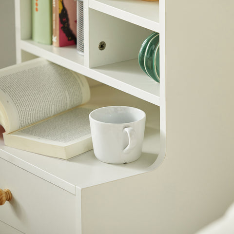 SoBuy FBT100-W Nachtkastje BijzettafeltjeSofa Bijzettafel, Salontafel, Nachtkastje, Slaapkamertafel, Bedtafel  Wit
