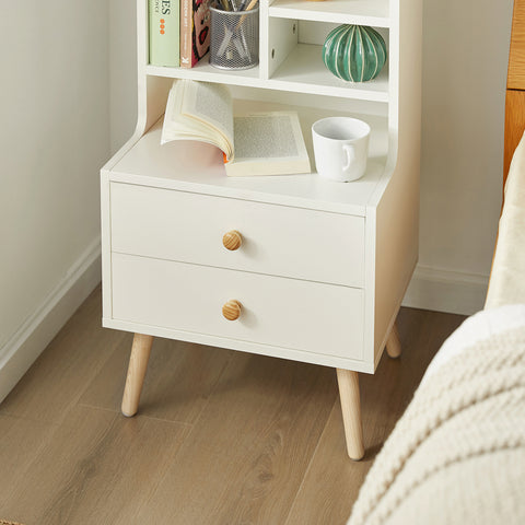 SoBuy FBT100-W Nachtkastje BijzettafeltjeSofa Bijzettafel, Salontafel, Nachtkastje, Slaapkamertafel, Bedtafel  Wit