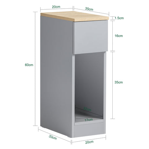 SoBuy FBT111-HGx2 Nachtkastje Bijzettafel Sofa Bijzettafel Salontafel met Lade voor Woonkamer, Slaapkamer of Kantoor