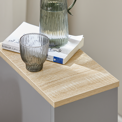 SoBuy FBT111-HGx2 Nachtkastje Bijzettafel Sofa Bijzettafel Salontafel met Lade voor Woonkamer, Slaapkamer of Kantoor