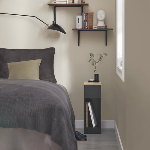 SoBuy FBT111-SCH Nachtkastje Bijzettafel Sofa Bijzettafel Salontafel met Lade voor Woonkamer, Slaapkamer of Kantoor 20x35x60cm