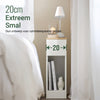 SoBuy FBT111-WNx2 Nachtkastje Set van 2, Lade & Plank, Ultra-Smal 20cm, MDF E1, 20kg – Wit