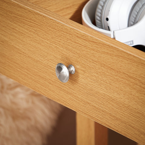 SoBuy FBT114-N Nachtkastje Boxspringbed Sofa Tafel Bijzettafel Smalle Telefoon Tafel Nachtkastje Nachtkastje Natuur