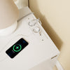 SoBuy FBT115-E-W Nachtkastje met laadfunctie, Nachtkastje met 2 stopcontacten, USB en Type-C, Bijzettafeltje voor slaapkamer en woonkamer, Wit, B40 x D40 x H47 cm