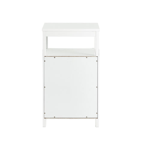 SoBuy FBT117-W Bijzettafel met 1 Schuifladen en 1 Plank, Sofa Bijzettafel, Salontafel, Nachtkastje, Slaapkamertafel