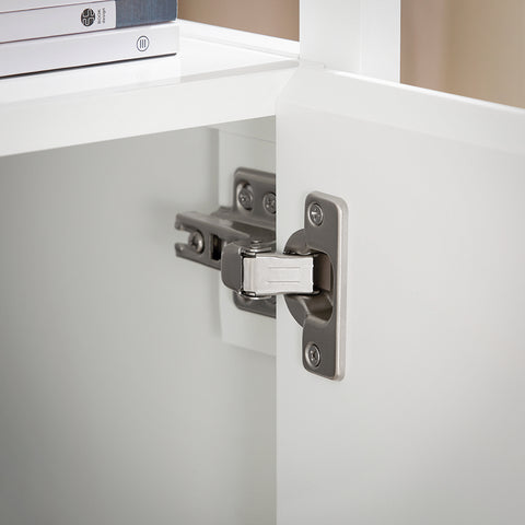 SoBuy FBT117-W Bijzettafel met 1 Schuifladen en 1 Plank, Sofa Bijzettafel, Salontafel, Nachtkastje, Slaapkamertafel