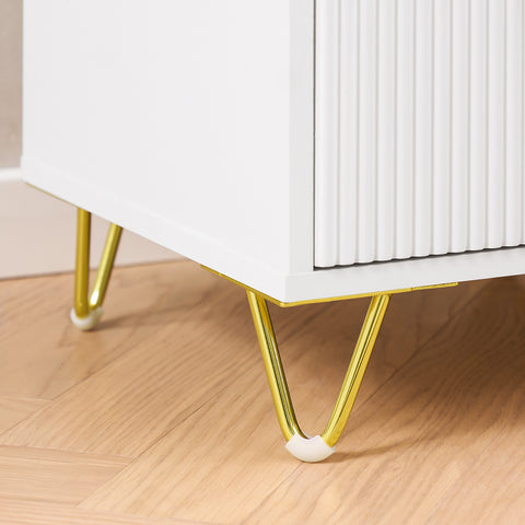 SoBuy FBT123-W Nachtkastje met 2 laden voor boxspringbed banktafel bijzettafel telefoontafel nachtkastje nachtkastje nachtkastje