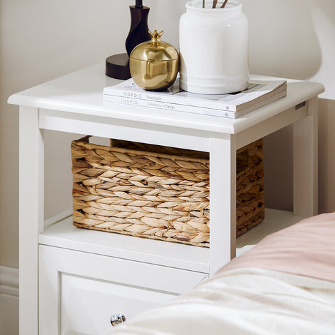 SoBuy FBT131-W Bijzettafel Nachtkastje, Sofa Bijzettafel,  Bedtafel voor Woonkamer, Slaapkamer, Kantoor