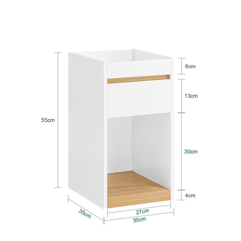 SoBuy FBT137-W Nachtkastje met lade Nachtkastje Sofa Einde Bijzettafel Telefoon Koffietafel Bedtafel Salontafel