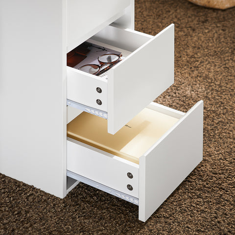 SoBuy FBT144-W Bijzettafel banktafel nachtkastje boxspringbed smal telefoontafel nachtkastje archiefkast wit BHT ca. 30x60x60cm