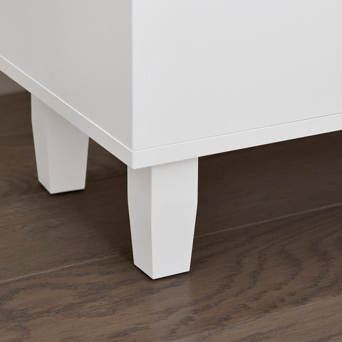 SoBuy FBT147-W Nachtkastje boxspringbed nachtkastje nachtkastje bijzettafel nisrek badkamerrek smal wit BHT ca. 60x50x25cm