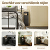SoBuy FBT149-SCH Smal nachtkastje, 20 cm, dunne bijzettafel met 2 laden en open vak, nachtkastje voor kleine ruimtes, bank of bed, 20 x 35 x 60 cm, zwart