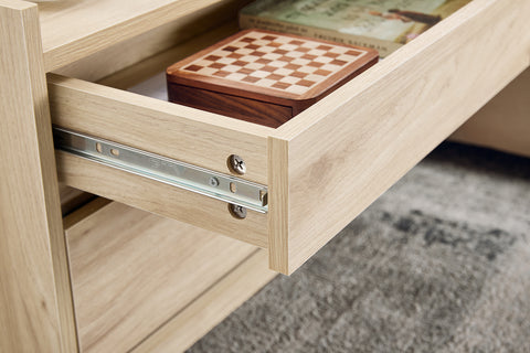 SoBuy FBT153-N Nachtkastje Bijzettafel Salontafel met 2 Laden 50x40x40 cm, Natuur
