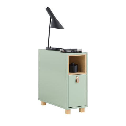 SoBuy FBT161-GR Sofapunt, bijzettafel, multifunctionele salontafel, nachtkastje met inklapbaar blad en lade