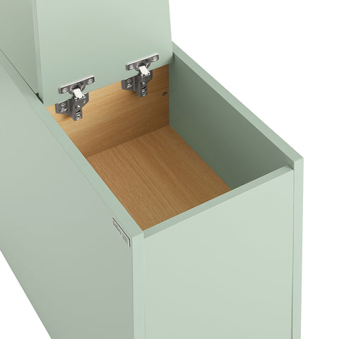 SoBuy FBT161-GR Sofapunt, bijzettafel, multifunctionele salontafel, nachtkastje met inklapbaar blad en lade