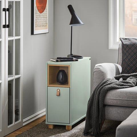 SoBuy FBT161-GR Sofapunt, bijzettafel, multifunctionele salontafel, nachtkastje met inklapbaar blad en lade