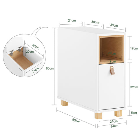 SoBuy FBT161-WN Bijzettafel