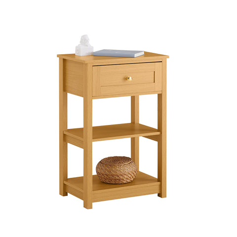 SoBuy FBT46-N Bijzettafel Nachtkastje Salontafel Voor de slaapkamer in Zwar