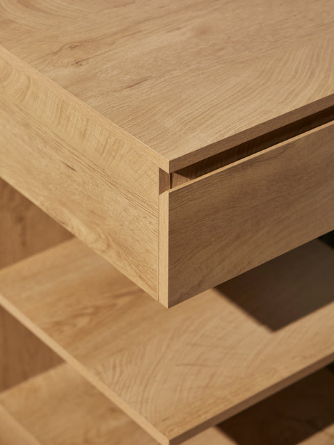SoBuy FBT49-N Bijzettafel Nachtkastje Veelzijdig Salontafel Commode met 1 lade