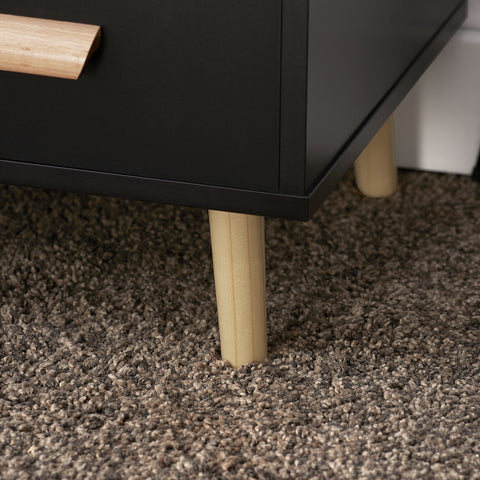 SoBuy FBT95-SCH Side Table End of Sofa Nachtkastje Nachtkastje met 3 lades en 2 opbergplanken