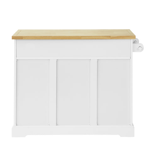 SoBuy FKW100-WN Keukentrolley Keukeneiland Dressoir Buffetkast Opbergkast Keukenkast met 2 laden en 3 deuren