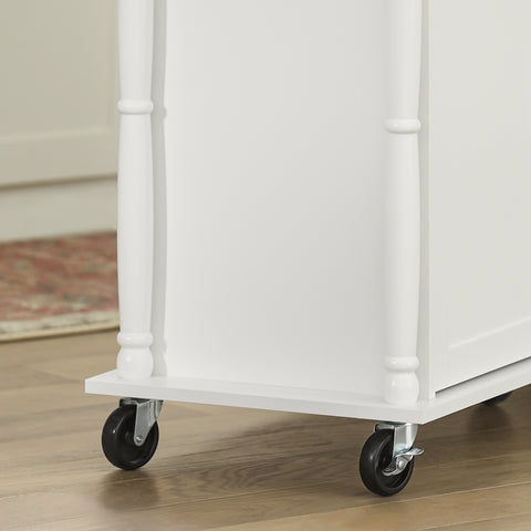 SoBuy FKW116-WN Eetkamerkast Keuken Trolley Keukenkast Keukeneiland Buffet Dressoir Serveerwagen Opbergkast met 2 Laden, 3 Deuren