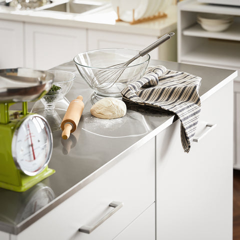 SoBuy FKW117-W Eetkamerkast Keuken Trolley Keukenkast Keukeneiland Buffet Dressoir Serveerwagen Opbergkast met 1 Laden, 2 Deuren
