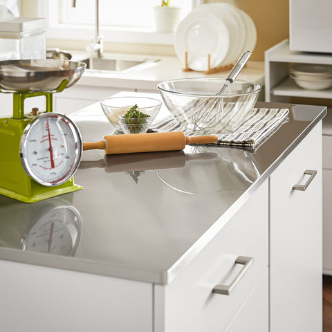 SoBuy FKW117-W Eetkamerkast Keuken Trolley Keukenkast Keukeneiland Buffet Dressoir Serveerwagen Opbergkast met 1 Laden, 2 Deuren