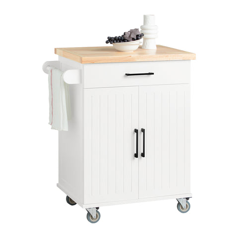 SoBuy FKW119-WN Keukentrolley, Keukenwagen, Serveerwagen,  Keukenkast, Eetkamerkast, Buffet, Dressoir