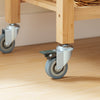 SoBuy FKW135-N keukentrolley van verkoold bamboe – houten keukentrolley met wielen, antibacterieel, vochtbestendig, geurloos, ideaal voor keuken, huis en eetkamer (58 × 40 × 86 cm)