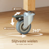 SoBuy FKW135-N keukentrolley van verkoold bamboe – houten keukentrolley met wielen, antibacterieel, vochtbestendig, geurloos, ideaal voor keuken, huis en eetkamer (58 × 40 × 86 cm)