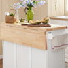 SoBuy FKW41-II-WN Keukentrolley met Wielen, Uitschuifbaar Werkblad, 2 Lades en Verstelbare Planken, Mobiel Keukeneiland voor Keuken of Eetkamer 130 x 46 (+ 25) x 91 cm