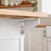 SoBuy FKW41-II-WN Keukentrolley met Wielen, Uitschuifbaar Werkblad, 2 Lades en Verstelbare Planken, Mobiel Keukeneiland voor Keuken of Eetkamer 130 x 46 (+ 25) x 91 cm