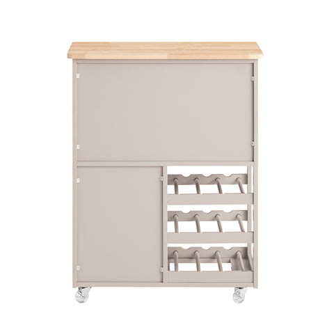 SoBuy FKW45-KA Keukenkast Rolwagen met wieltjes, opbergwagen voor keuken