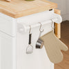 SoBuy FKW71-III-WN Keukentrolley met Wielen, Uitschuifbaar Werkblad Eiland voor Keuken of Eetkamer, Opbergmeubel Keuken met Opslag Wit 115x46/71x92 cm