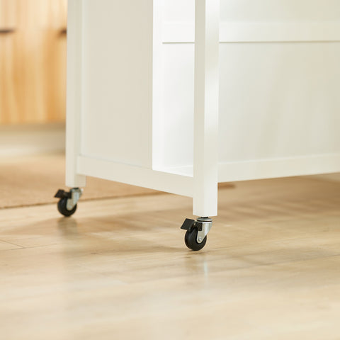 SoBuy FKW74-WN Keukentrolley op wielen Opbergkast Keukeneiland Dressoir Keukenwagen Keukenkast