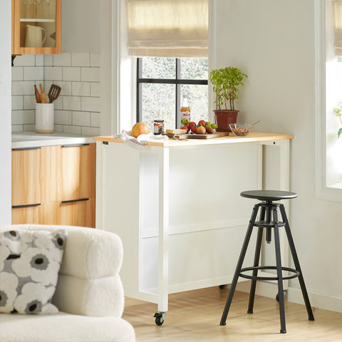 SoBuy FKW74-WN Keukentrolley op wielen Opbergkast Keukeneiland Dressoir Keukenwagen Keukenkast