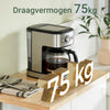 SoBuy FKW75-WN Keukentrolley op Wielen met 1 Deur en 3-Laags Zijplank – Wit/Hout, 60×40×92 cm
