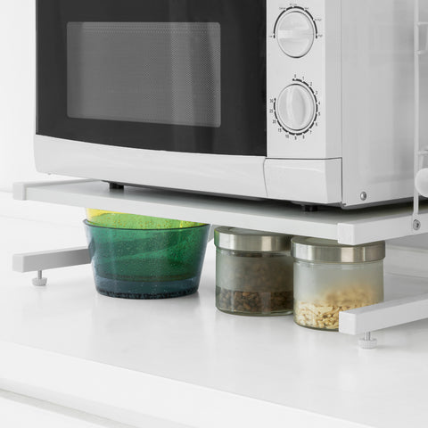 SoBuy FRG092-W Magnetronkast rek voor magnetron keuken minirek oven magnetron meubels