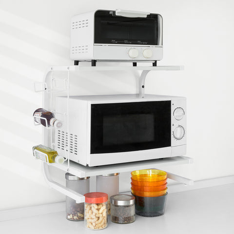 SoBuy FRG092-W Magnetronkast rek voor magnetron keuken minirek oven magnetron meubels
