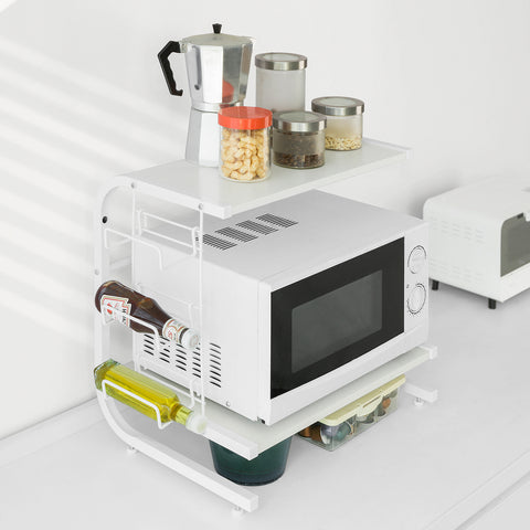SoBuy FRG092-W Magnetronkast rek voor magnetron keuken minirek oven magnetron meubels