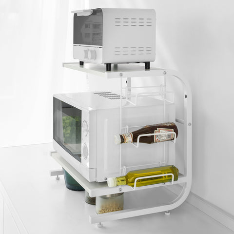 SoBuy FRG092-W Magnetronkast rek voor magnetron keuken minirek oven magnetron meubels