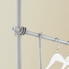 SoBuy FRG109-II-HG Telescopische Kledingstang – Stevig Open Kledingsysteem met Verstelbare Hangrails voor Slaapkamer & Dressing – Grijs