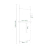 SoBuy FRG109-II-W Telescopisch Kledingrek met 2 Hangrails en Zijhaakjes – Wit, Verstelbaar 75–126 cm Breed, 200–295 cm Hoog