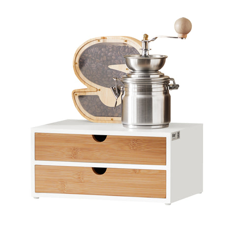 SoBuy FRG180-WN Capsulehouder voor koffie Koffiecapsule houder Bamboe Nespresso