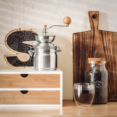 SoBuy FRG180-WN Capsulehouder voor koffie Koffiecapsule houder Bamboe Nespresso